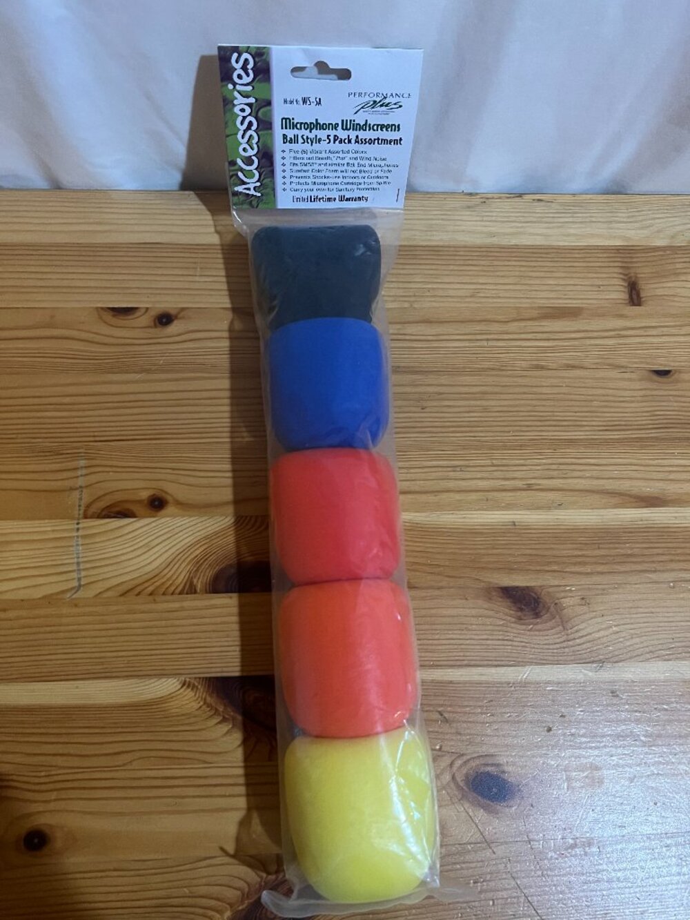 Performance Plus WS-5A Deluxe Foam Ball Style Windscreen, 5 Color Assortment Bra